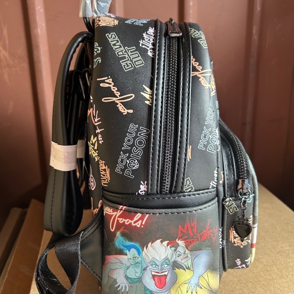 Loungefly Disney Villains Maleficent Ursula Cruella Scar Hades Mini Backpack - Picture 3 of 10